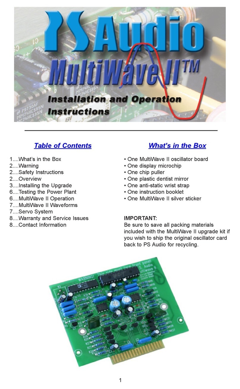 PS Audio MultiWave II Operation manual