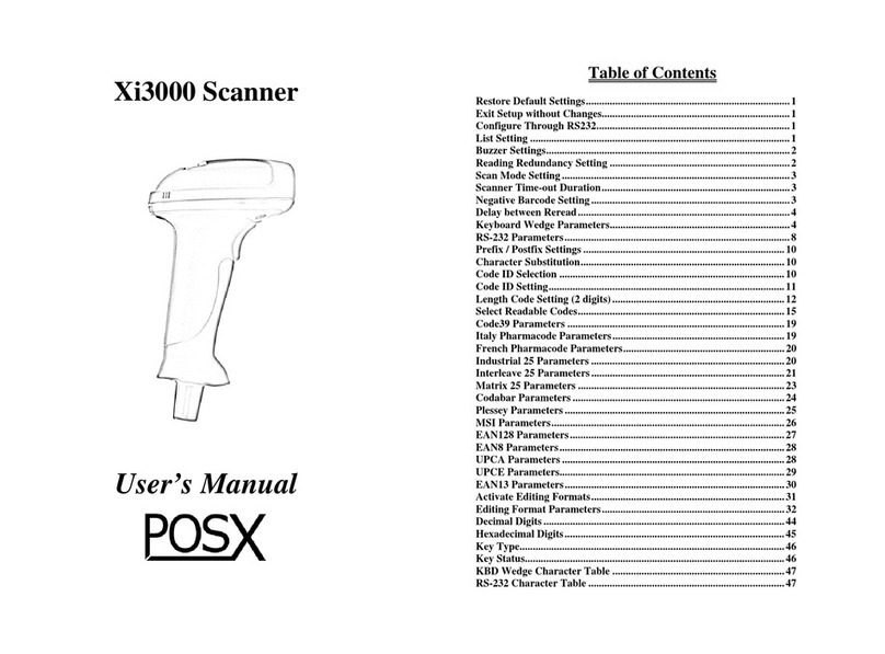 POS-X Xi3000 user manual