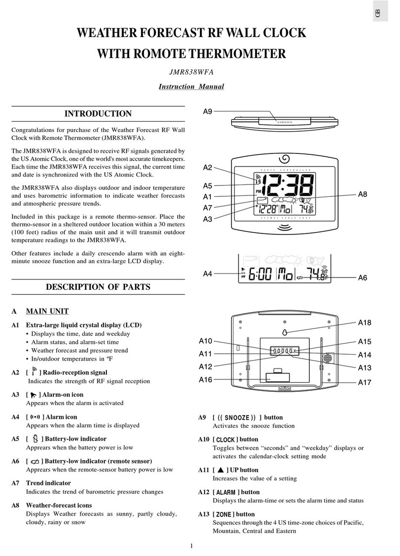 Oregon Scientific JMR838WFA User manual Oregon Scientific JMR838WFA User manual