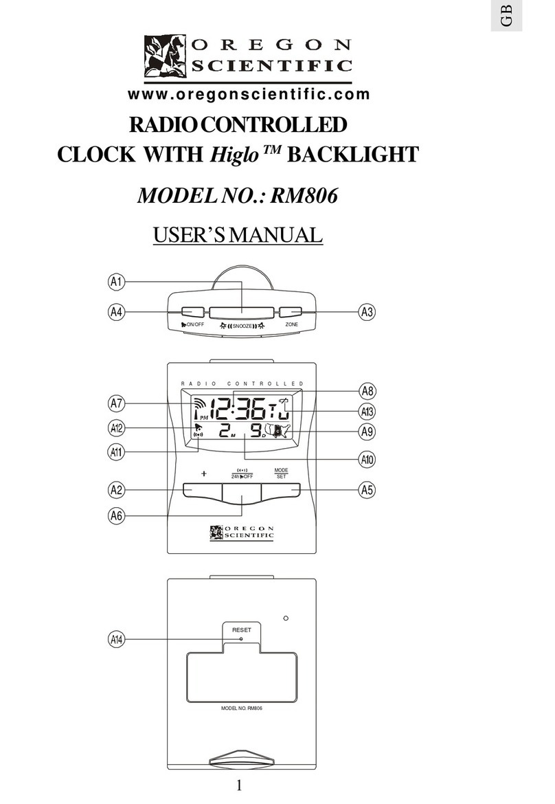 Oregon Scientific RM806 User manual