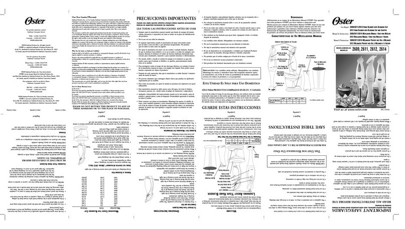 Oster 2614 User manual Oster 2614 User manual