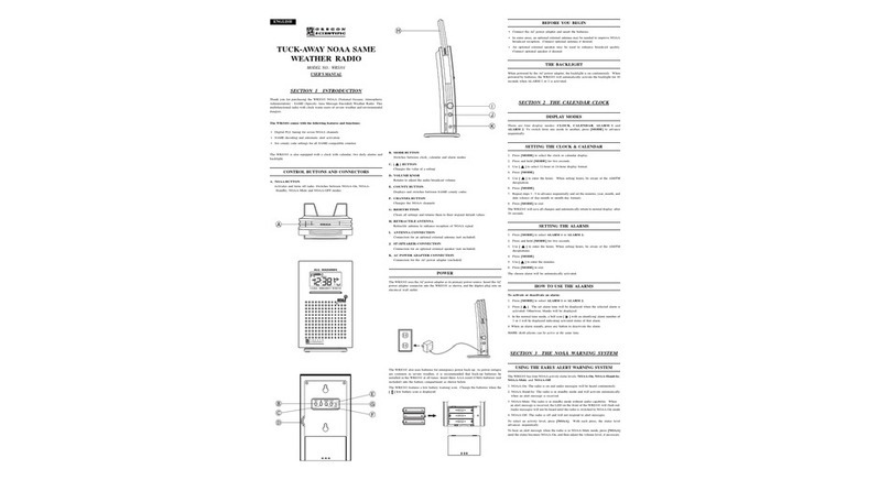 Oregon Scientific WRS101 User manual