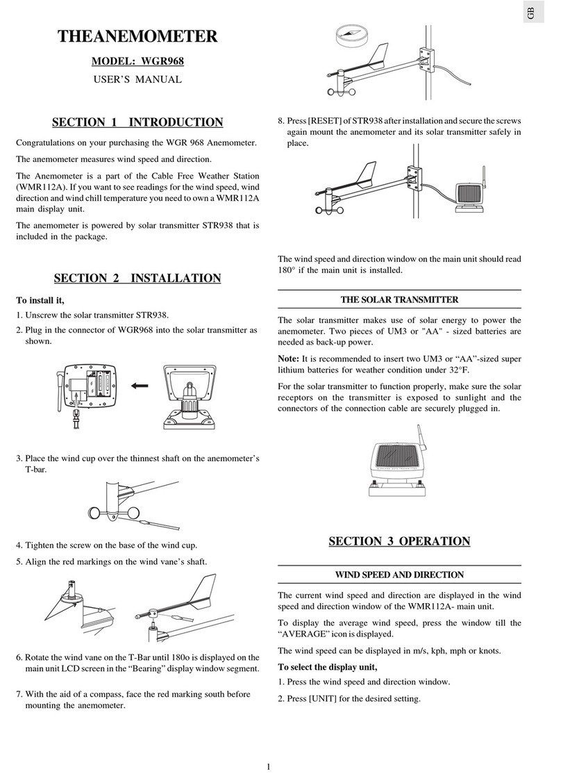 Oregon Scientific WGR968 user manual