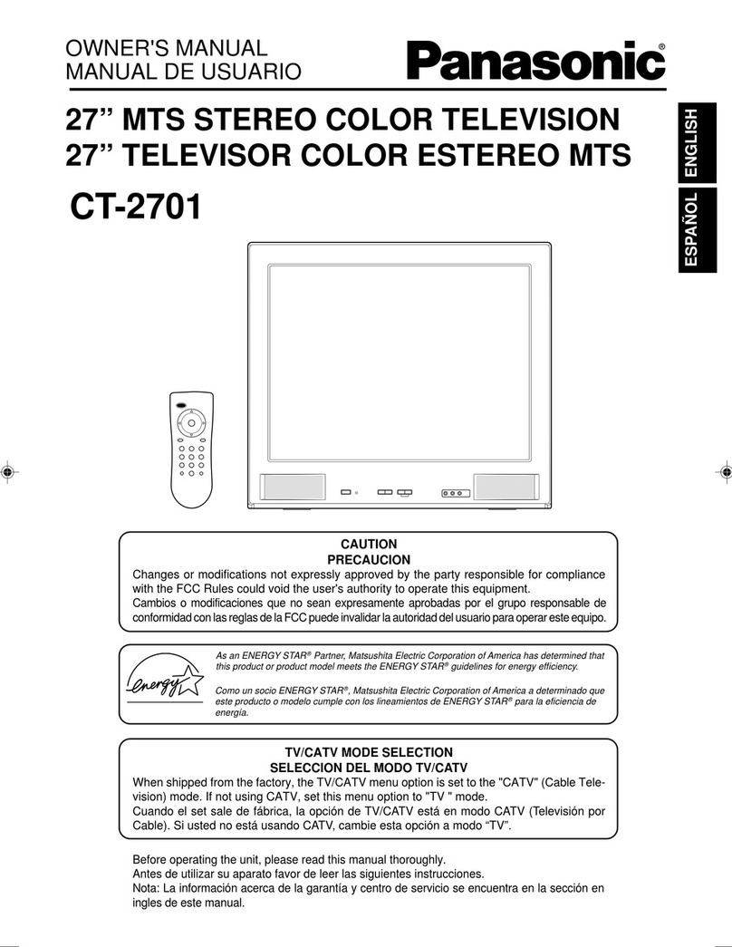 Panasonic CT-2701 owner's manual
