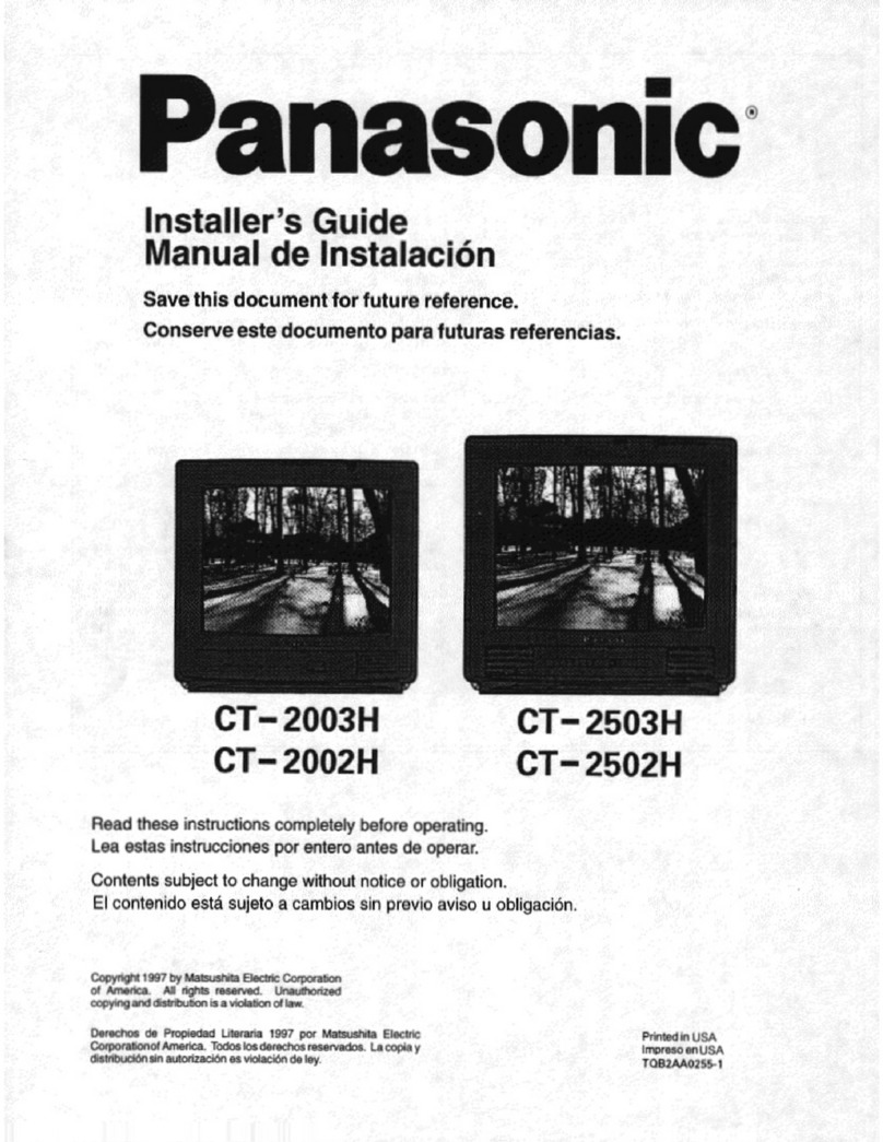 Panasonic CT-2002H Assembly instructions