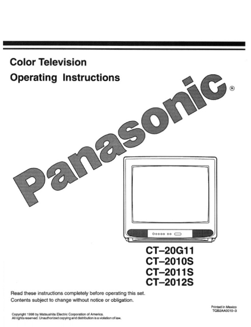 Panasonic CT2010S - 20" COLOR TV User manual Panasonic CT2010S - 20" COLOR TV User manual
