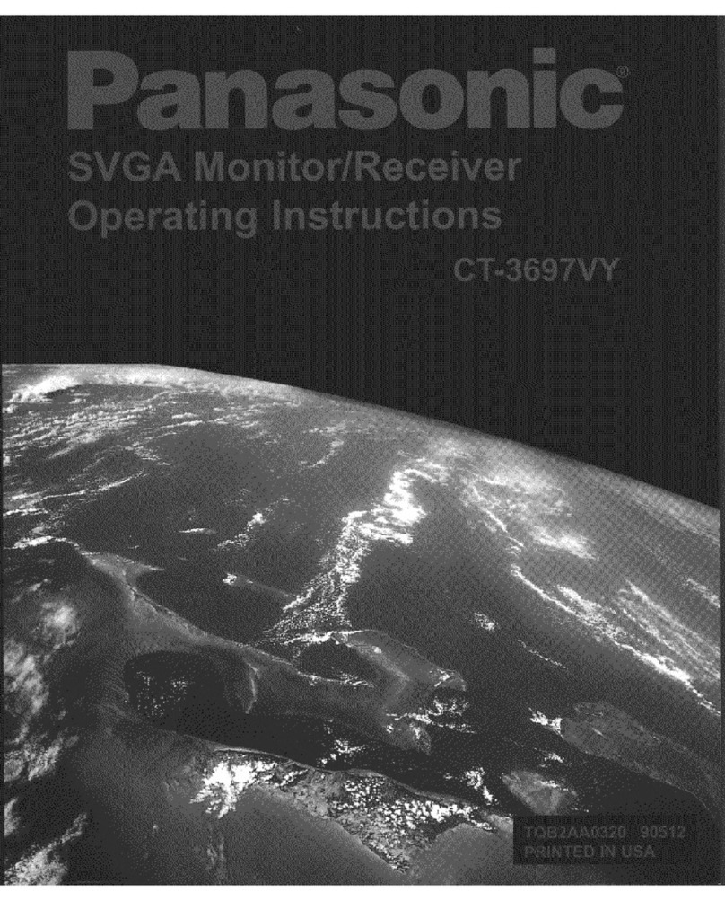 Panasonic CT3697VY - 36" MONITOR operating instructions