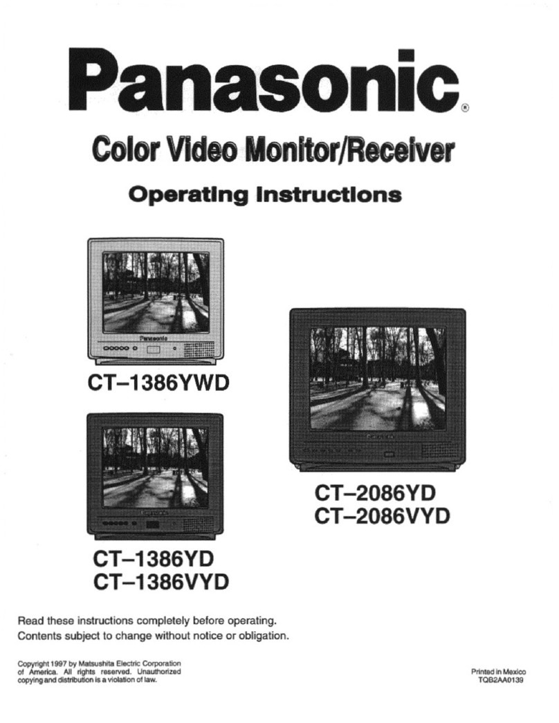 Panasonic CT1386YD - 13" MONITOR W/O TUNER operating instructions