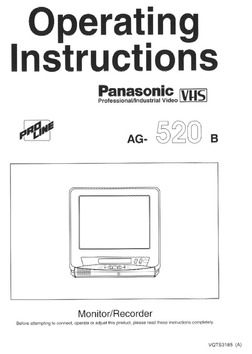 Panasonic AG520B - MONITOR - VCR COMBO User manual