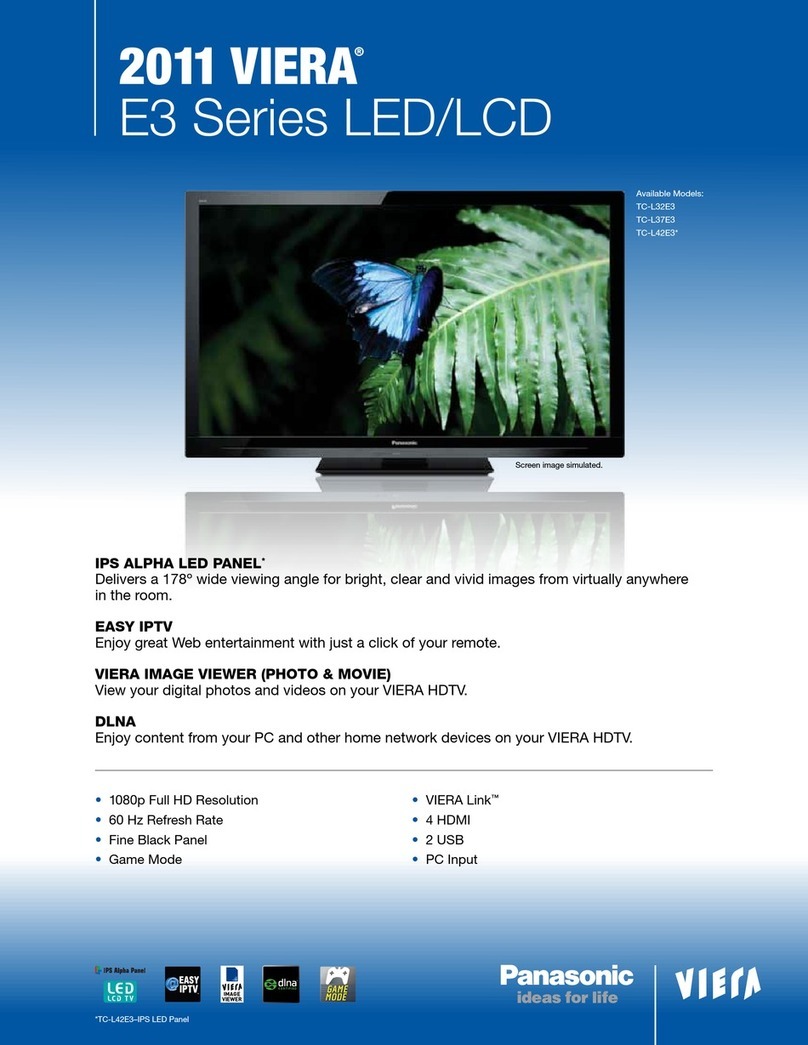 Panasonic Viera TC-L42E3 User manual