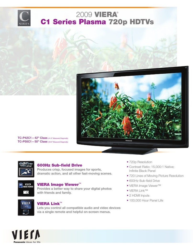 Panasonic TC-P42C1 - 41.6" Plasma TV User manual