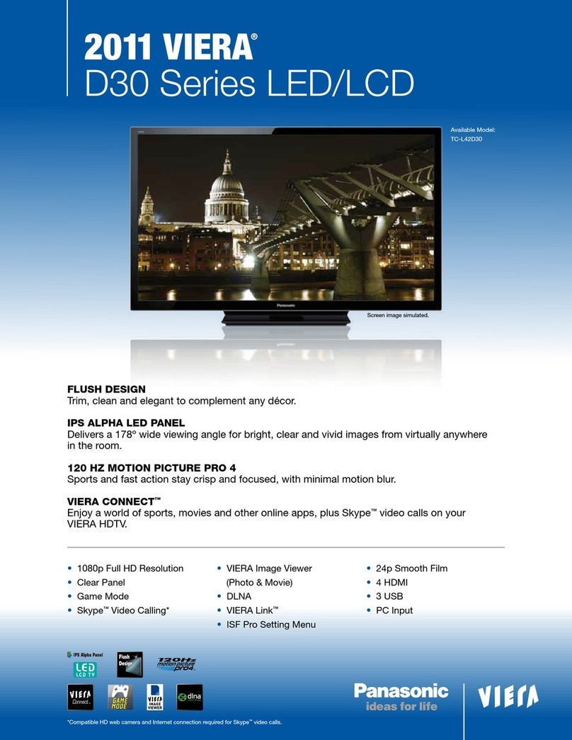 Panasonic TC-L42D30 User manual