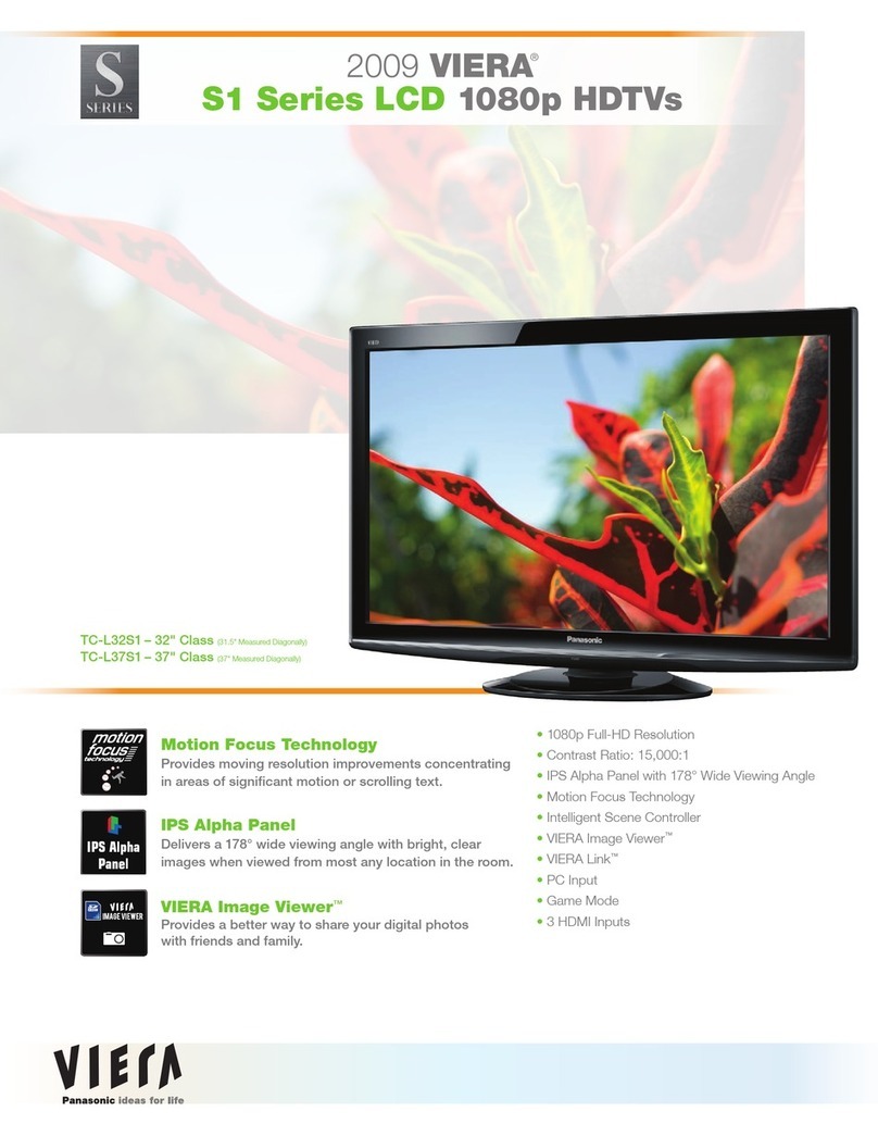 Panasonic TC-L32S1 - 31.5" LCD TV User manual