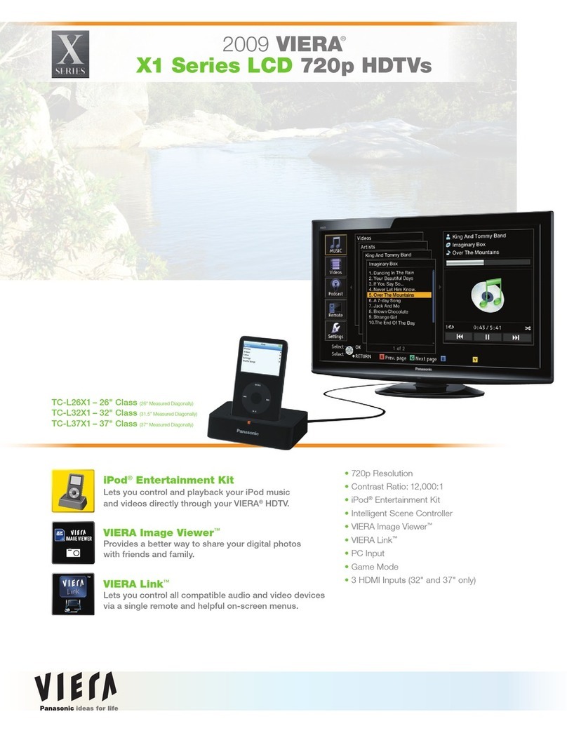 Panasonic TC-L26X1 - 26" LCD TV User manual