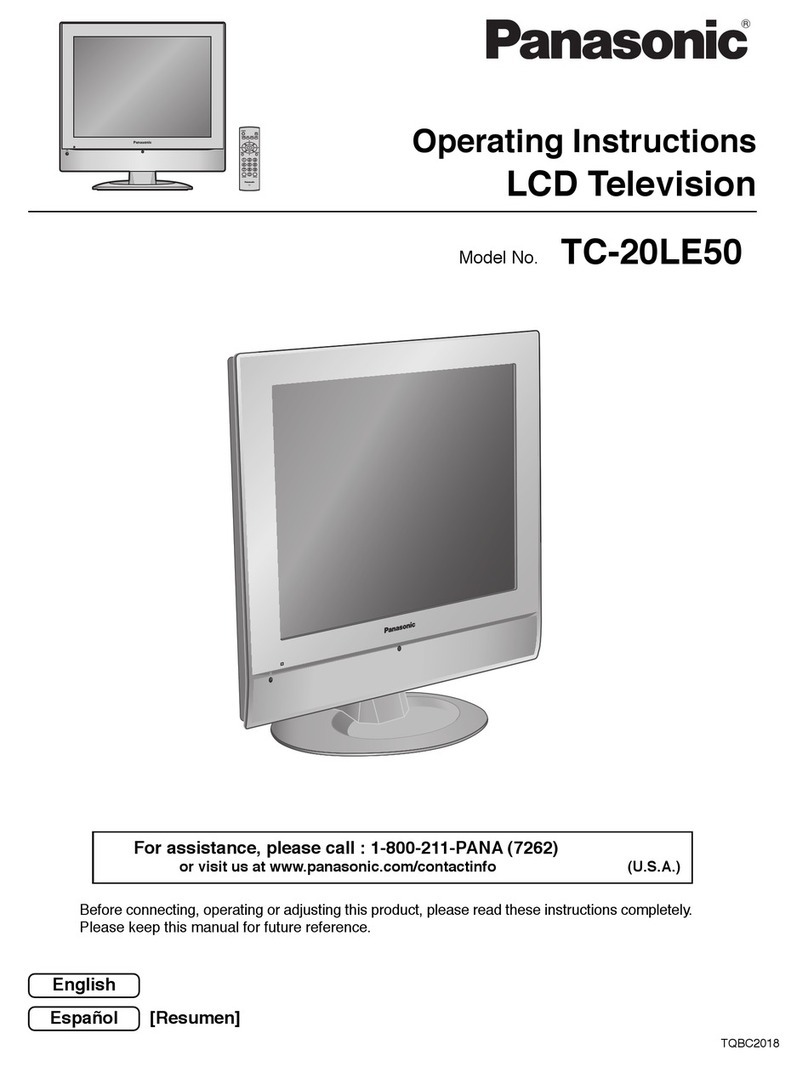 Panasonic TC20LE50 - 20" LCD COLOR TV User manual