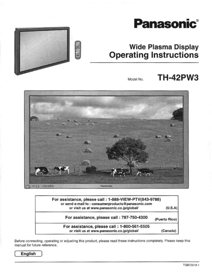 Panasonic Viera TH-42PW3 User manual