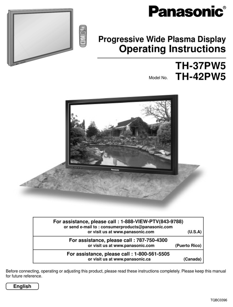 Panasonic Viera TH-37PW5 User manual