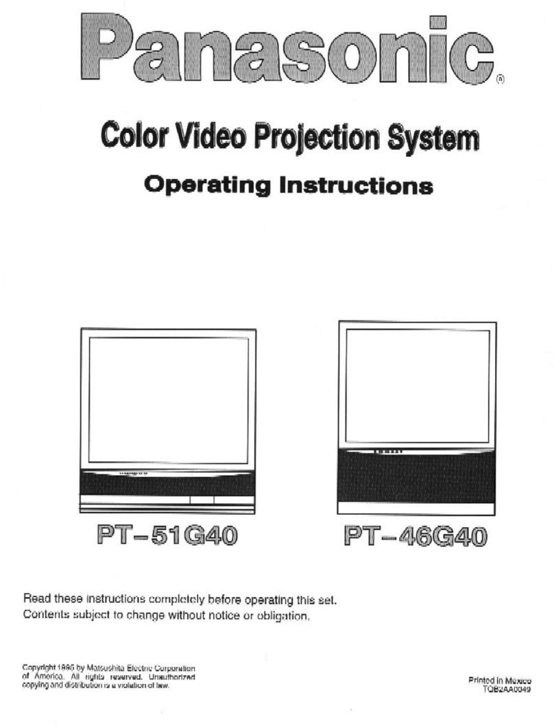 Panasonic PT-46G40 operating instructions