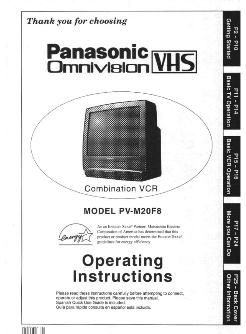 Panasonic OmniVision PV-M20F8 User manual