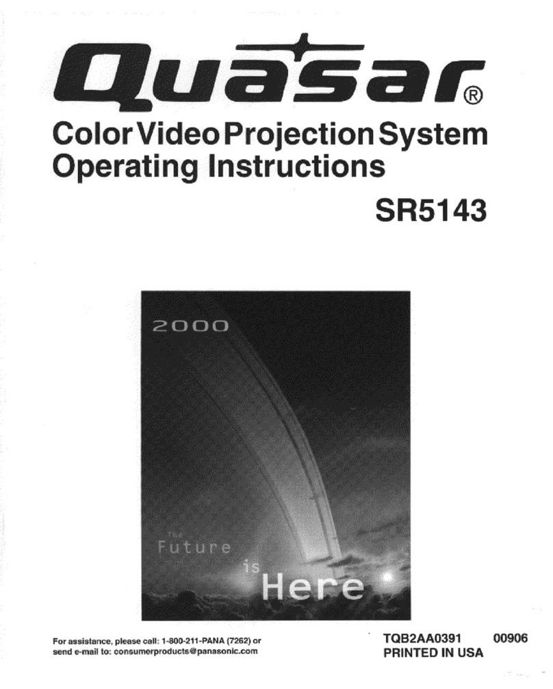 Quasar SR5143B - 51" PROJECTION TV User manual Quasar SR5143B - 51" PROJECTION TV User manual