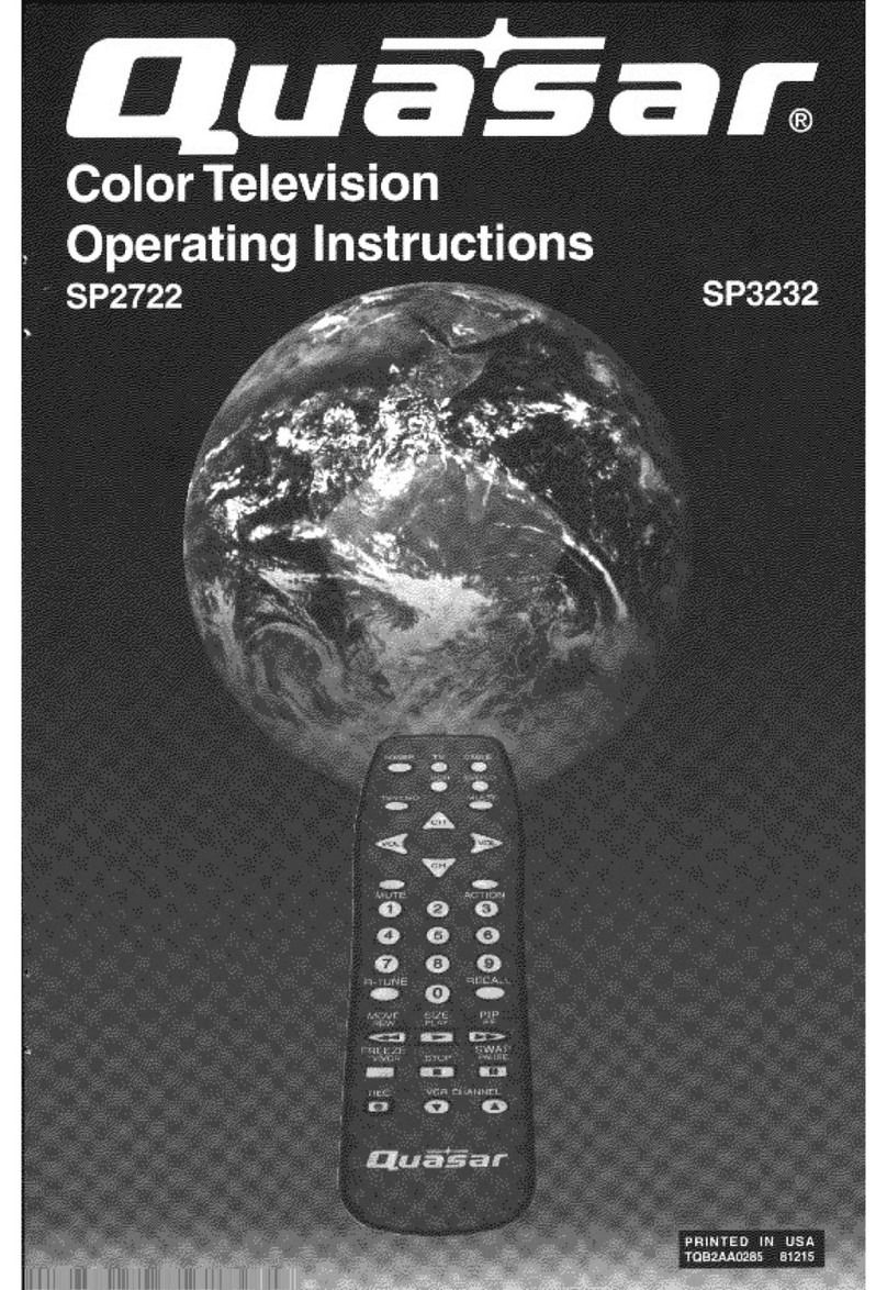 Quasar SP2722A - 27" COLOR TV User manual Quasar SP2722A - 27" COLOR TV User manual