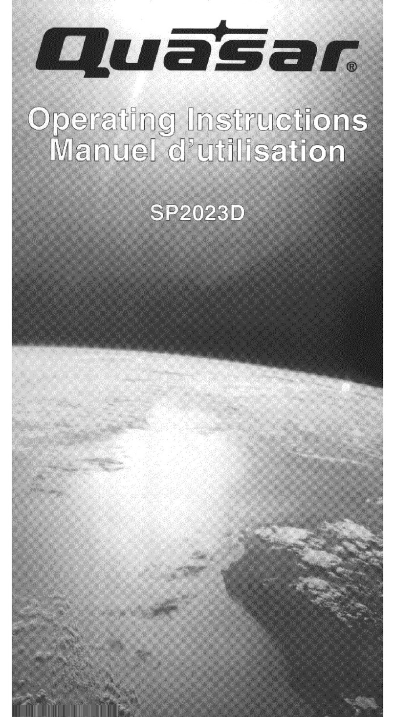 Quasar SP-2023D User manual Quasar SP-2023D User manual