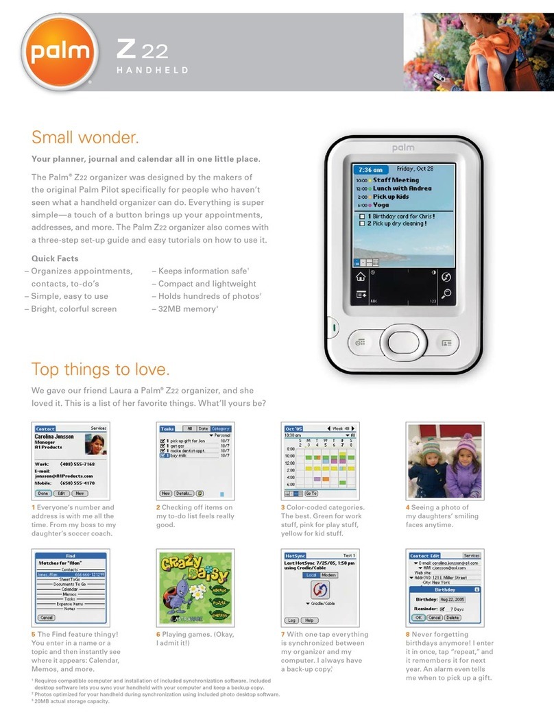 Palm Z22 User manual