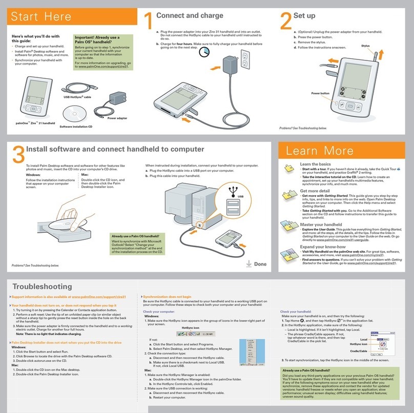 palmOne Zire 31 Instruction Manual