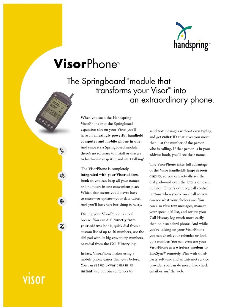 Handspring Visor Visor Pro Manual