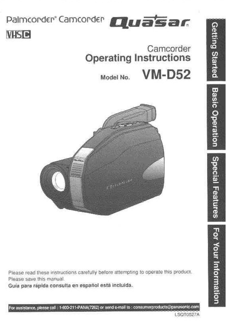 Quasar Palmcorder VM-D52 user guide