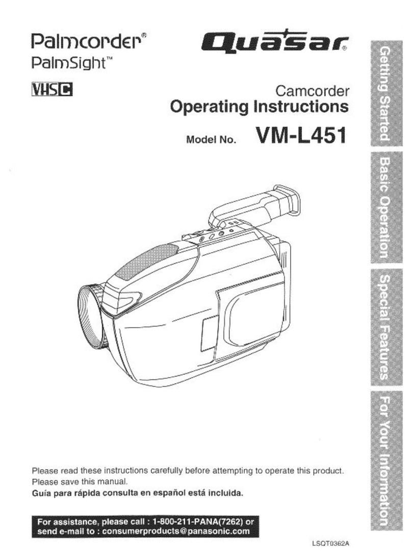 Quasar Palmcorder VM-L451 user guide