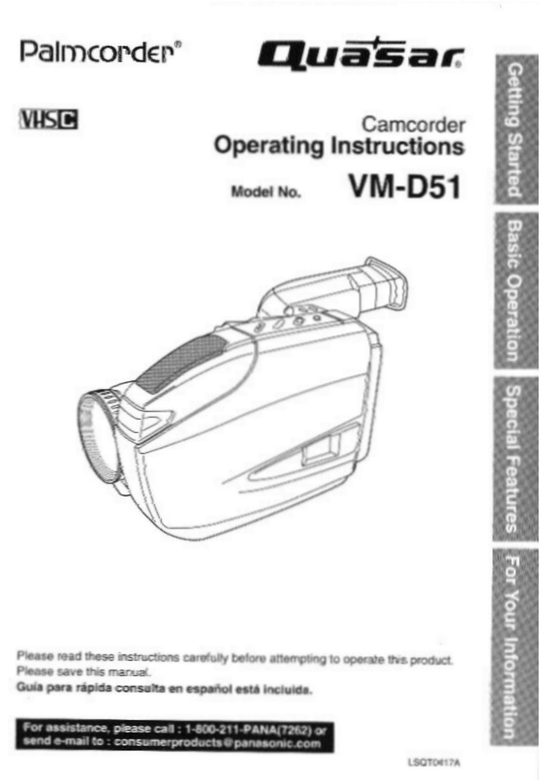 Quasar Palmcorder VM-D51 User manual