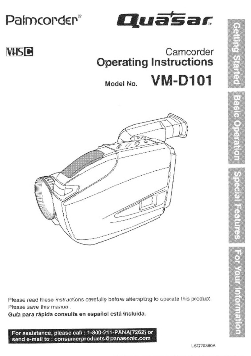 Quasar Palmcorder VM-D101 User manual