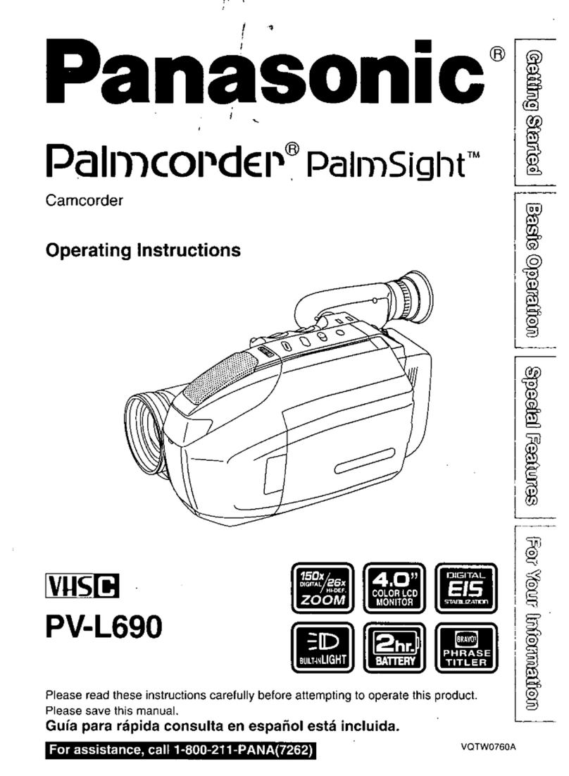 Panasonic Palmcorder PV-L690 User manual