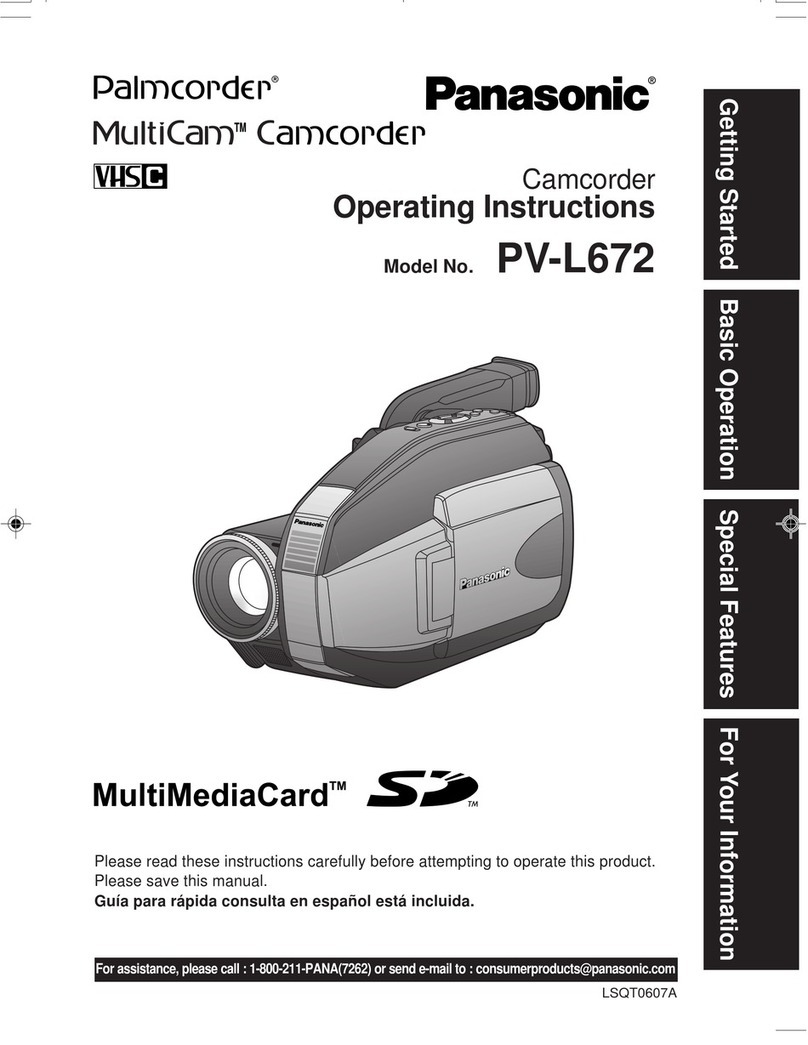 Panasonic Palmcorder PV-L672 User manual Panasonic Palmcorder PV-L672 User manual