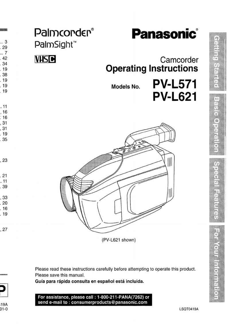 Panasonic Palmcorder PV-L621 User manual