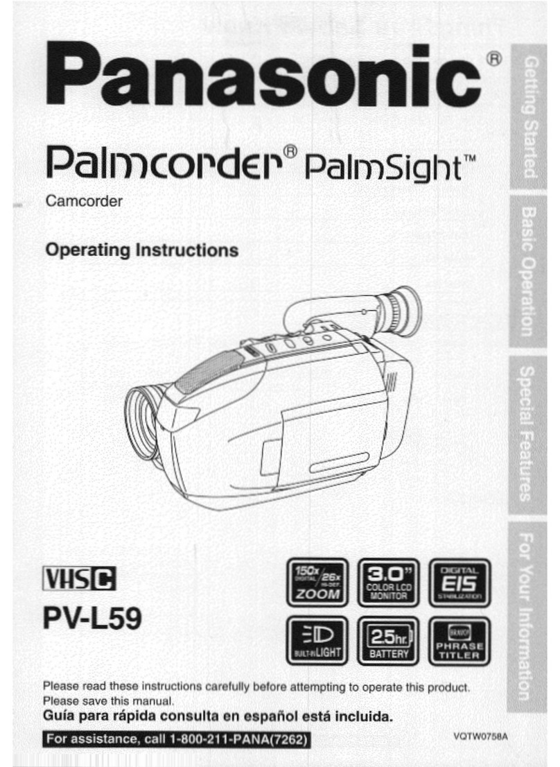 Panasonic Palmcorder PV-L59 User manual