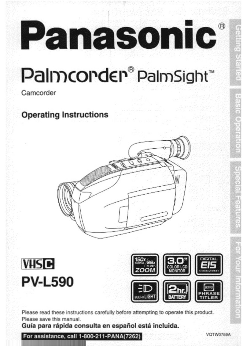 Panasonic Palmcorder PV-L590 User manual