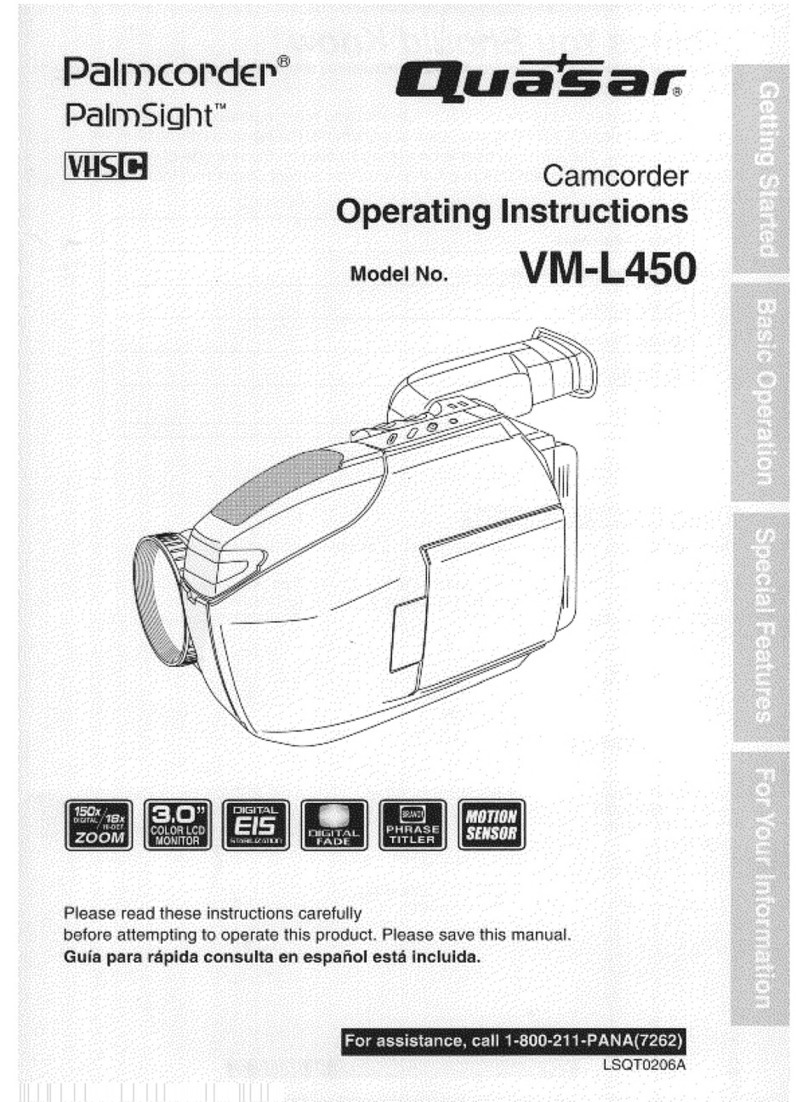 Quasar Palmcorder VM-L450 User manual