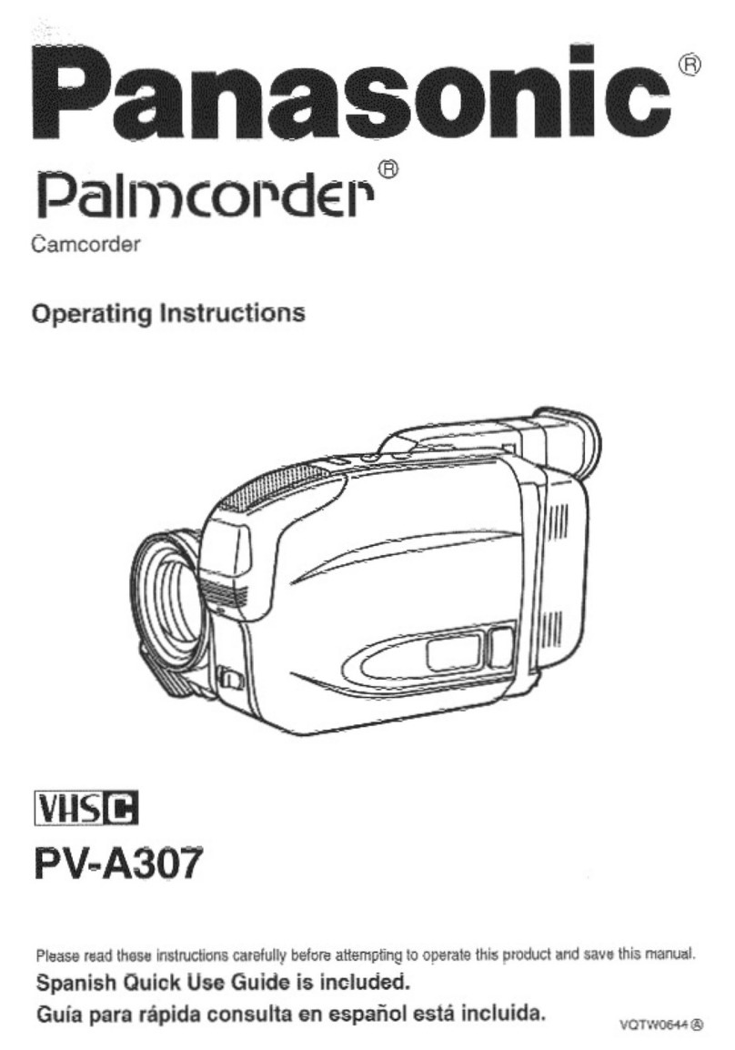 Panasonic Palmcorder PV-A307 User manual