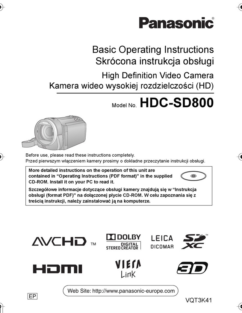 Panasonic HDC-SD800 Basic operating instructions