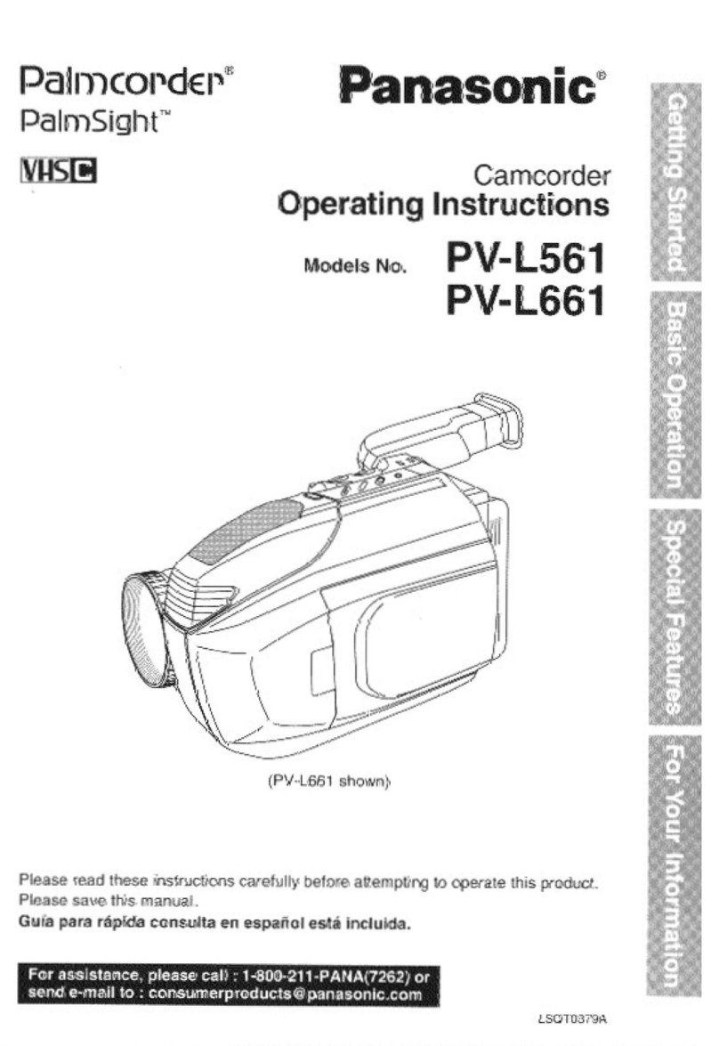 Panasonic Palmcorder PV-L561 User manual
