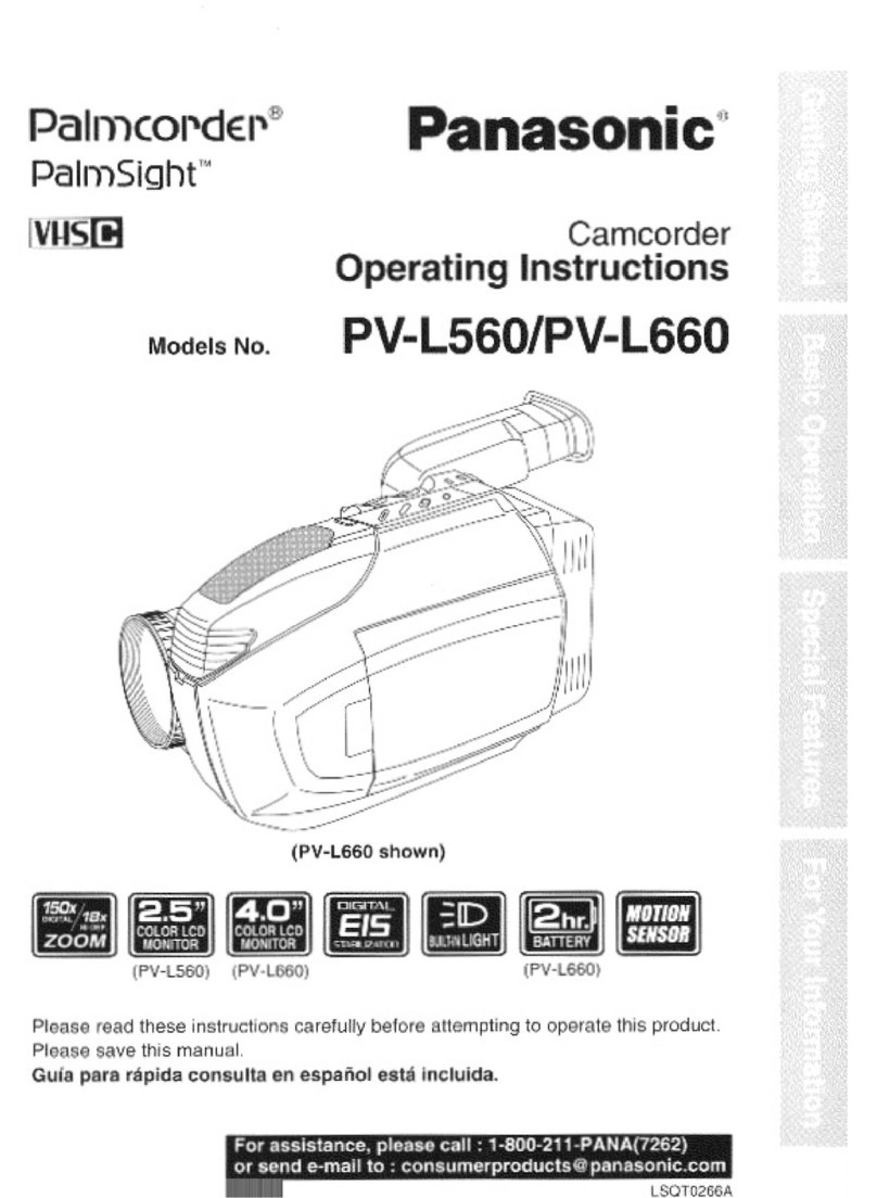 Panasonic Palmcorder PV-L560 User manual