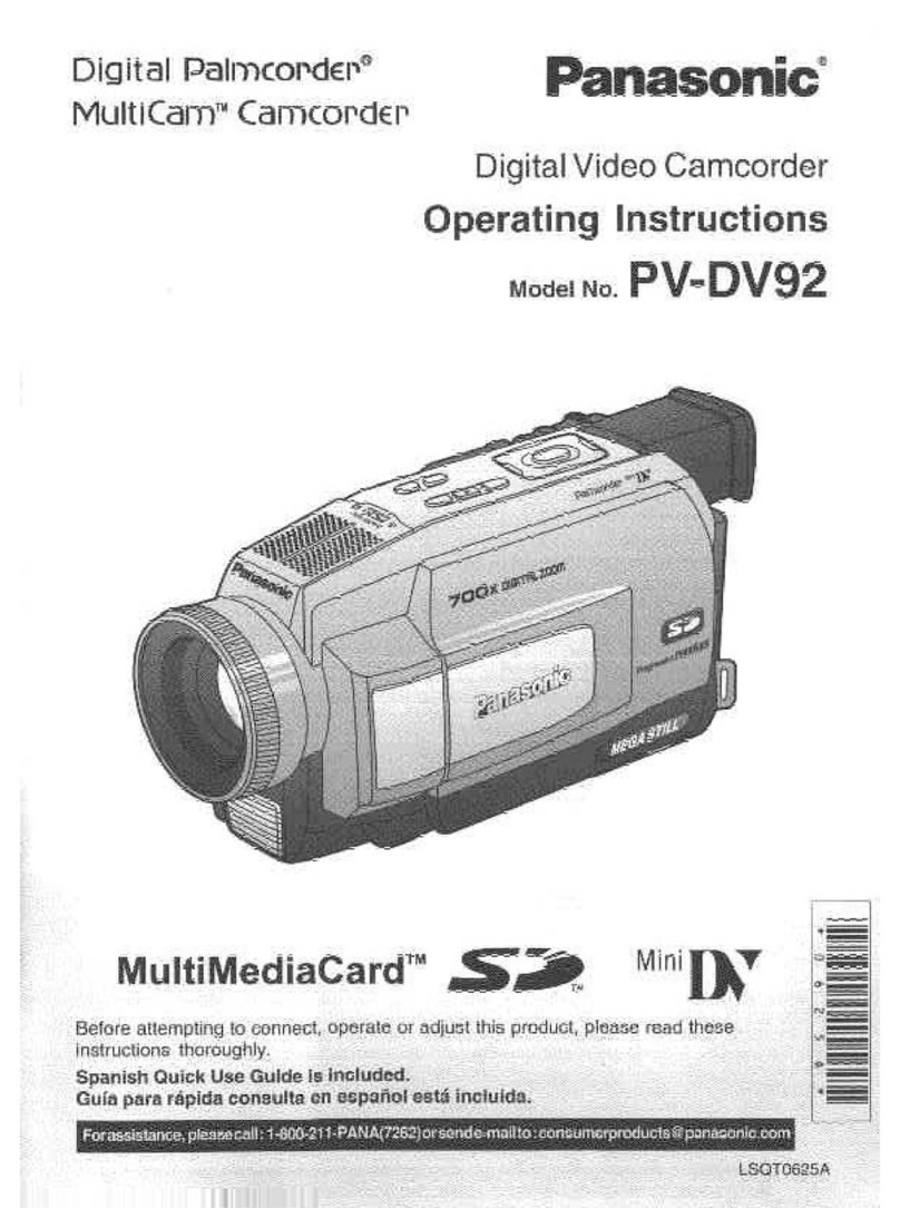 Panasonic Palmcorder PV-DV92 User manual