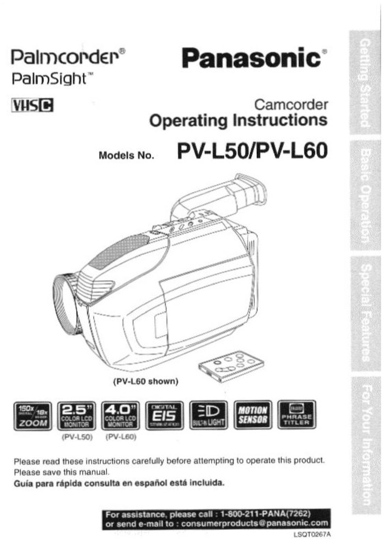 Panasonic Palmcorder PV-L50 user guide