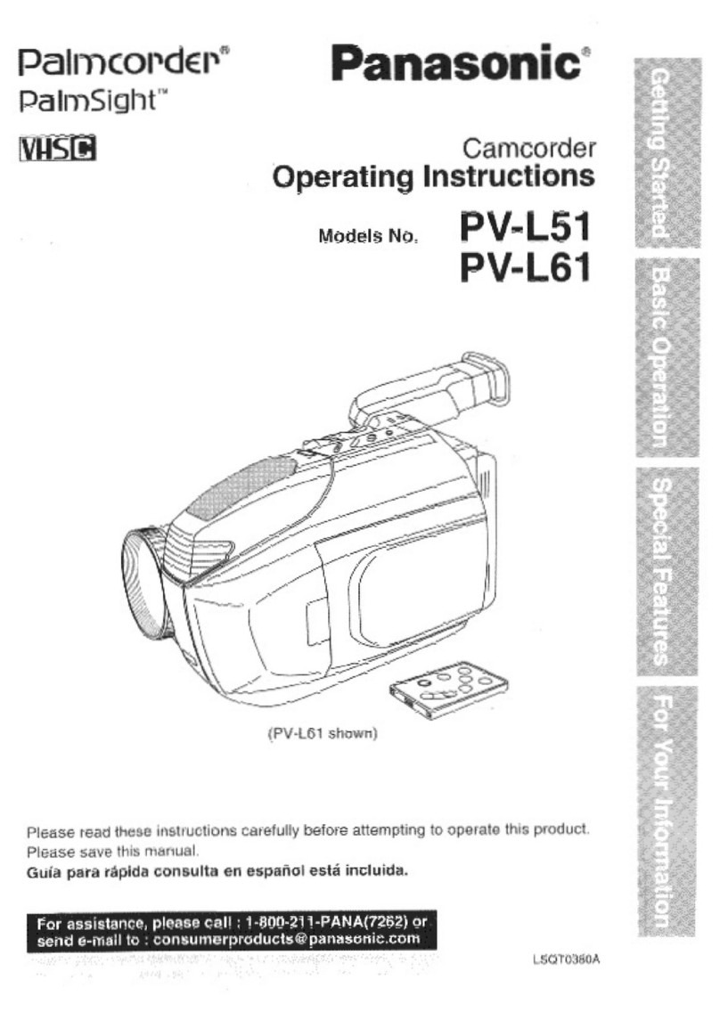 Panasonic Palmcorder PV-L51 User manual