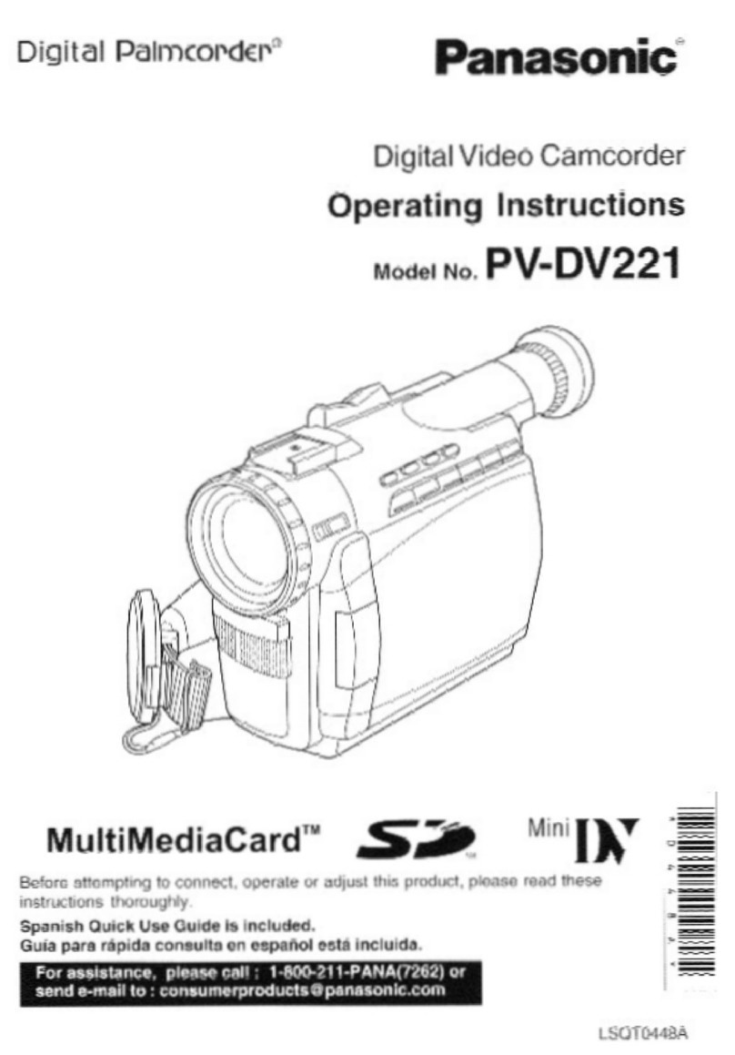 Panasonic Palmcorder PV-DV221 User manual