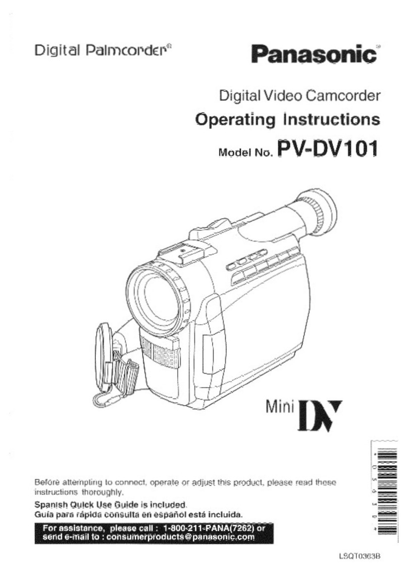 Panasonic Digital Palmcorder PV-DV101 User manual