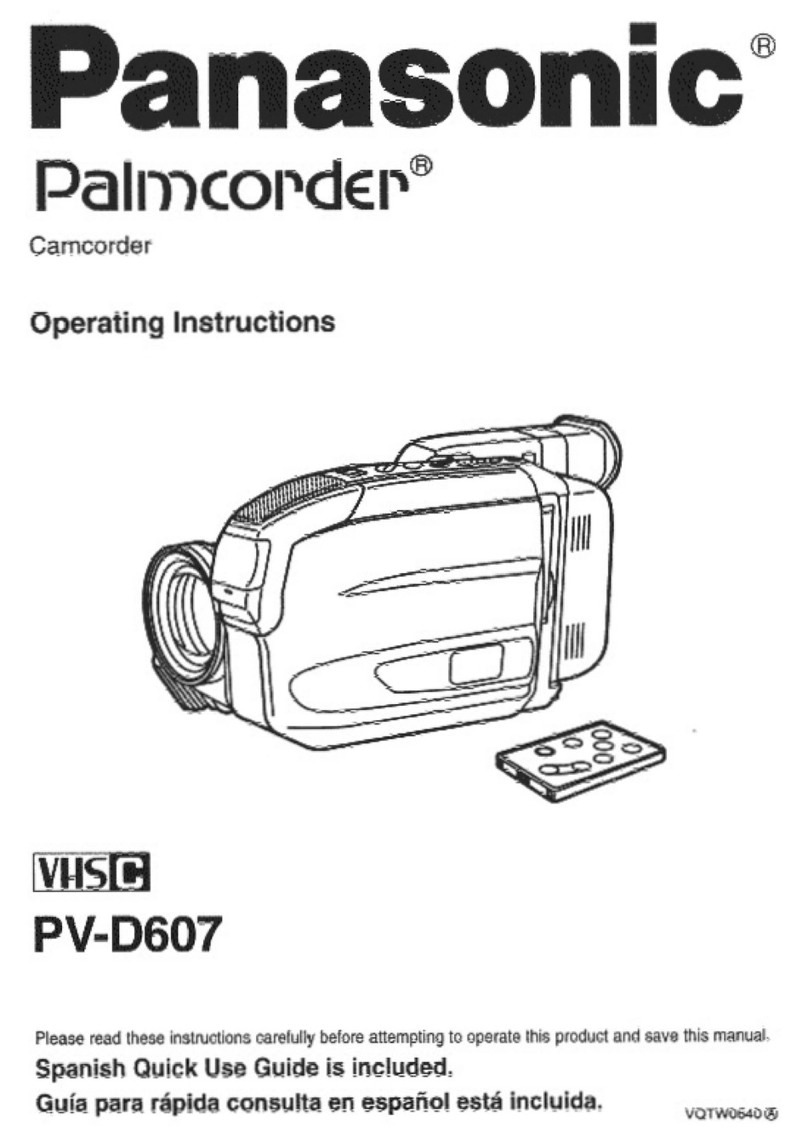 Panasonic Palmcorder PV-D607 user guide