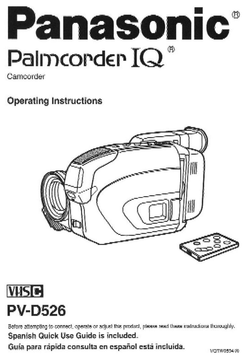 Panasonic Palmcorder PV-D526 User manual